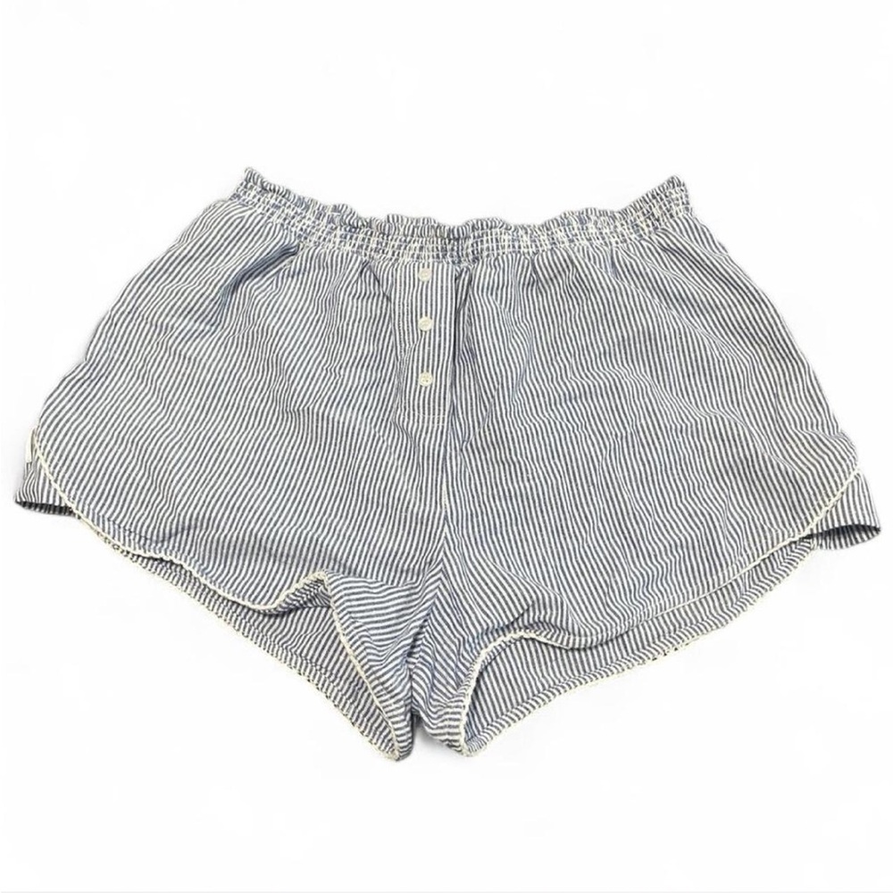 Blue and White pinstriped casual shorts L